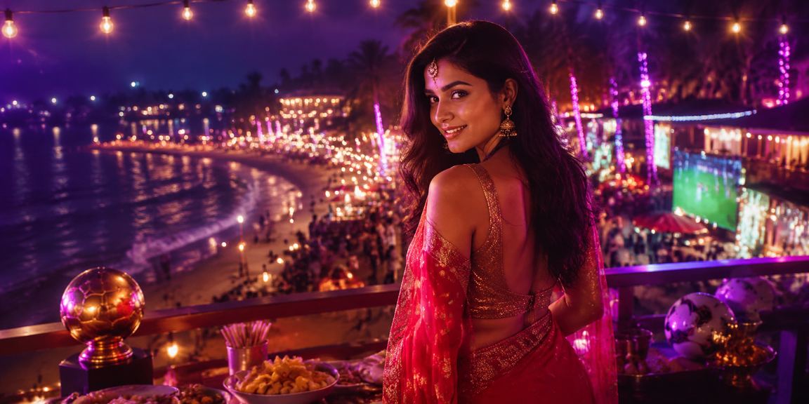 Indian woman using sports betting app on mobile